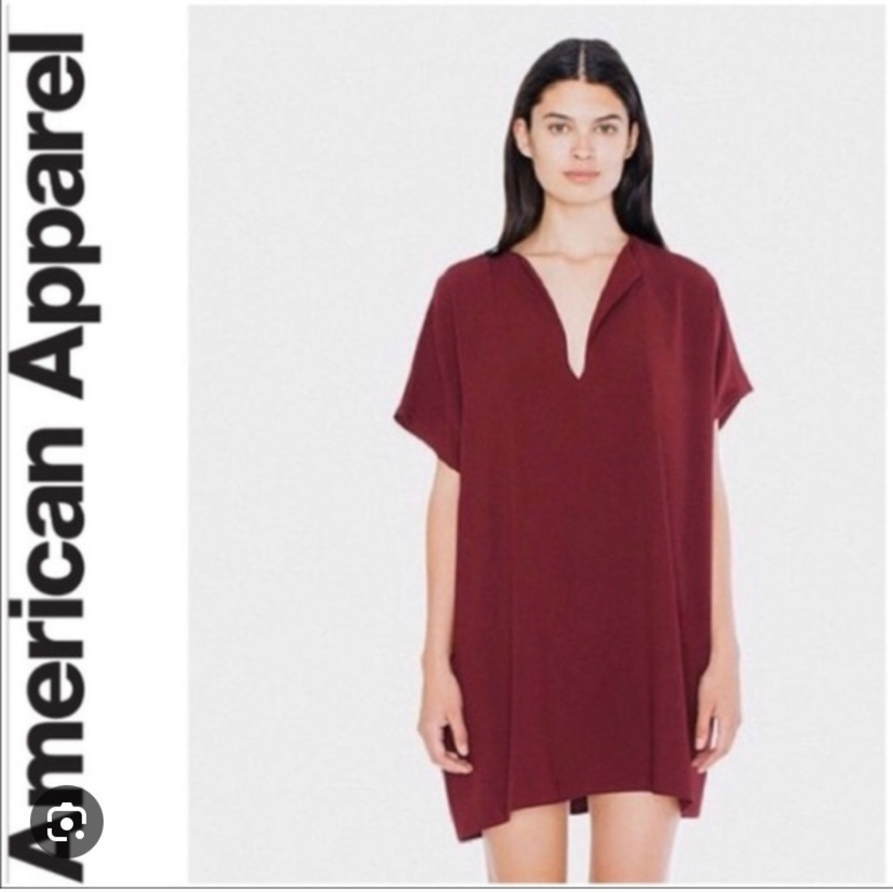American Apparel Adia Dress XS/S Burgundy